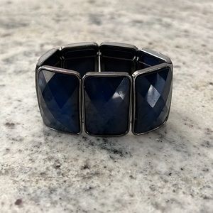 New York and Company Deep Blue Stretchy Bracelet